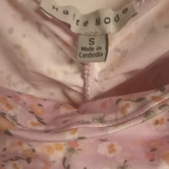 Floral stretchy lavender dress - Picture 4 of 5